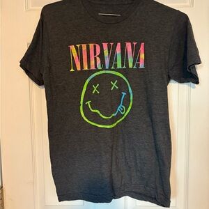 NIRVANA Graphic Tee - Multicolor on Charcoal